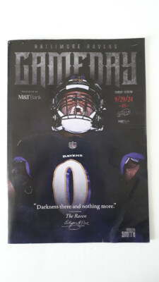AMERICAN FOOTBALL Prospekt, Baltimore Ravens vs Buffalo Bills NFL Broschüre 2024
