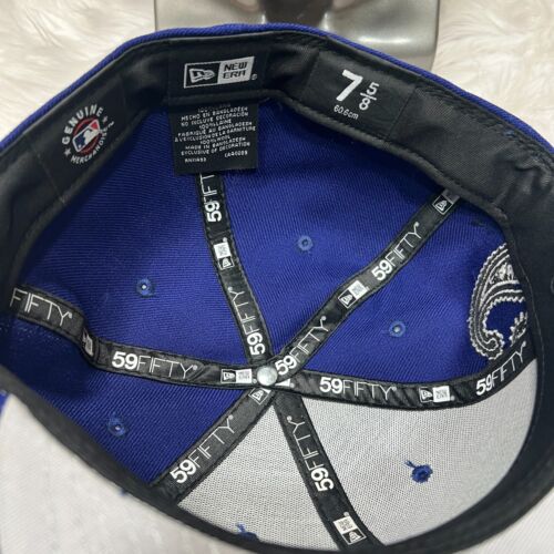 NUEVA ERA LOS ANGELES DODGERS BANDANA SOMBRERO AJUSTADO AZUL PAISLEY - Imagen 9 de 9