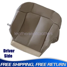 Driver Bottom Leather Seat Cover Tan Fits 99-02 Chevy Silverado 1500 2500 3500