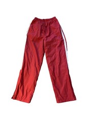Holloway Women  s Windbreaker VTG Red Pants Zip/Snap Legs size Small