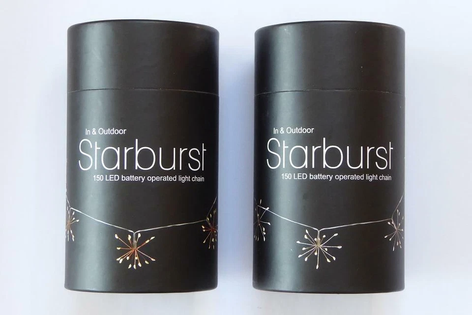 LIGHTSTYLE LONDON Starburst Chain - 150 LED In & Outdoor Lights - Battery Operated - 2 Colours