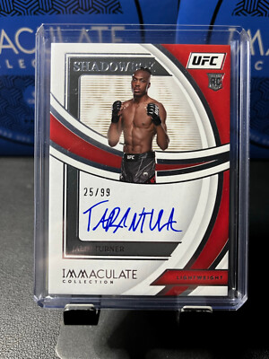 2022 Panini Immaculate UFC Jalin Turner Rookie RC AutoShadowbox Signatures /99