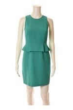 ANN TAYLOR LOFT women’s green peplum petite dress Sz 0P