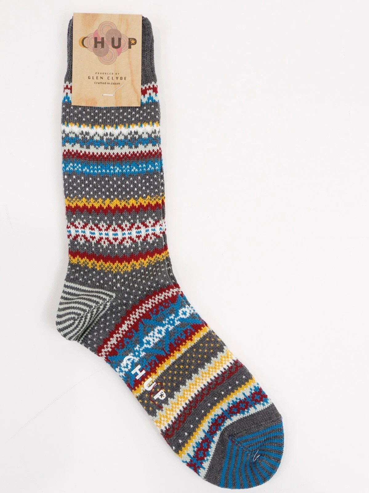 NEW CHUP RENTO Shadow Grey KNITTED Socks Made in Japan Size M Medium