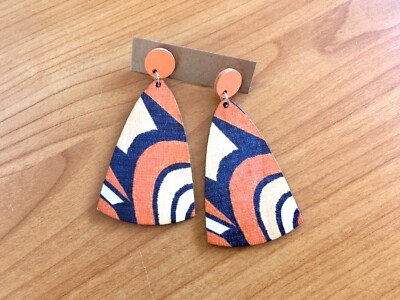 Women's Wooden Pendant Earrings