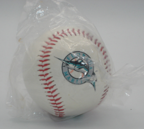 MLB Florida Marlins Baseball with Chuck Carr photo - New in Sealed Bag