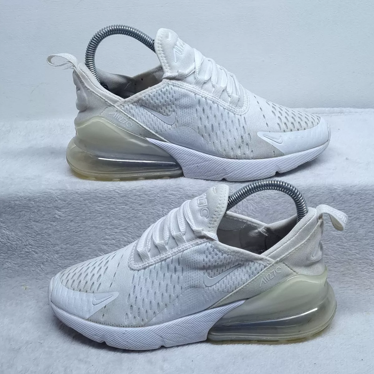 Nike Air Max 270 Uk Size 4 Trainers Triple White 943345 003 eBay