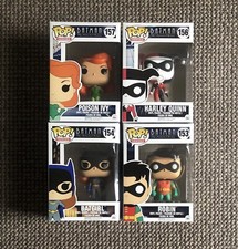 Batman Animated Series ~ Poison Ivy, Harley, Batgirl, Robin Set of 4 Funko Pops!