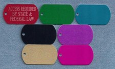 ACCESS REQUIRED - service dog vest tags, collar, harness tags - laser engraved