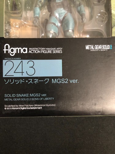 NIB Figma 243 Max Factory Metal Gear Solid 2 Solid Snake MGS2 Action Figure - Picture 2 of 7