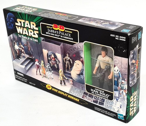 Hasbro 3D Jabba's Palace Throne Room Han Solo in Carbonite POTF Star Wars Figure - Picture 4 of 5