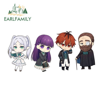 EARLFAMILY 5.1'' Frieren Beyond Journey's End Car Sticker Anime Chibi MIni Decal