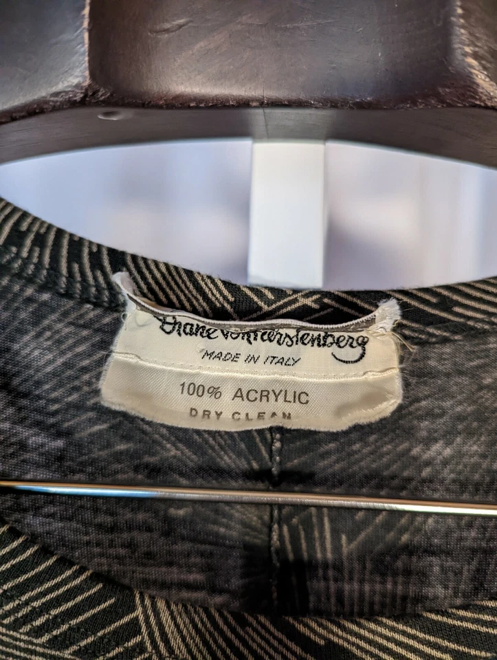 Vestido Diane Von Furstenberg Vintage Años 70 Saks Fifth Avenue Mod Bodycon Tejido Foto 4 de 4