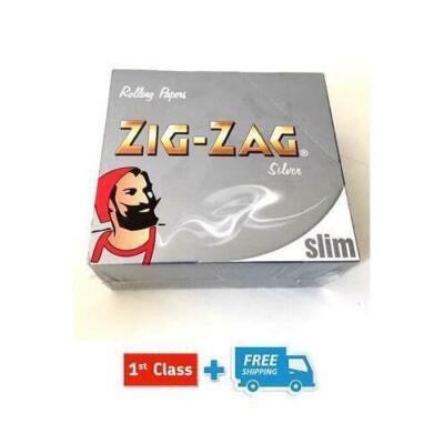 ZICK ZACK SILBER SCHMAL KING SIZE BLÄTTCHEN - 5, 10, 20 HEFTE - ORIGINAL 