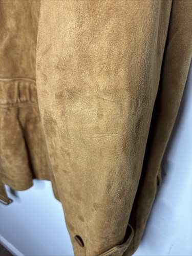 RRL Ralph Lauren Chino Lamb Suede Mercer Leather Belted Military Jacket SizeXL - Picture 18 of 24