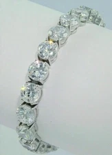 10Ct Round Cut GDGL Natural Diamond Women's Tennis Bracelet In 14k White Gold