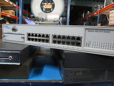 NORTEL BAYSTACK 450-24T 24 PORT 10/100 SWITCH AL2012A14 Incl + 1x 400-ST1 MODULE