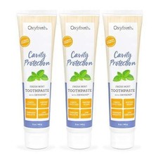 Oxyfresh Cavity Protection Fresh Mint Fluoride Toothpaste Low Abrasion Anti...