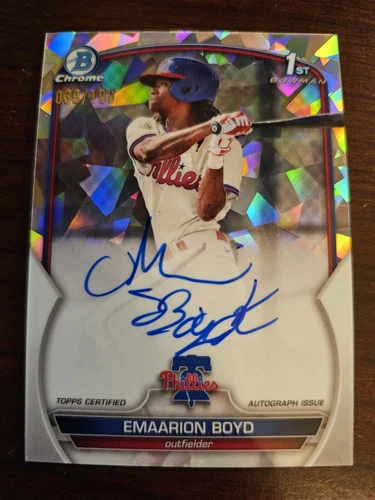 2023 Bowman - Chrome Prospect Auto Atomic Refractor #CPA-EB Emaarion Boyd /100