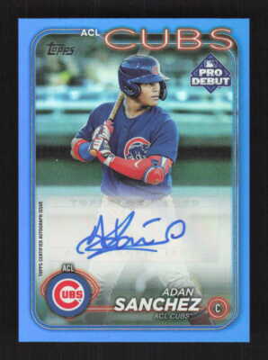 Adan Sanchez 2024 Topps Pro Debut Autographs Blue ACL Cubs #/150 Auto #PD-42