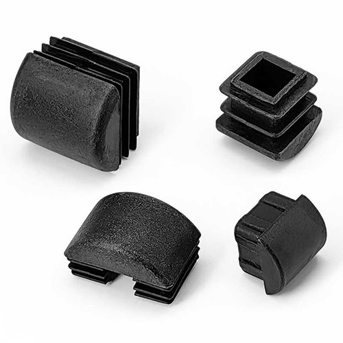 Black Oval Plastic Blanking End Caps Domed Tube Pipe Inserts Plugs Bung Ø15~40mm - Picture 7 of 17