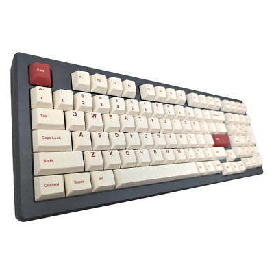 Red on White (TK-ROW) PBT Cherry MX Keycap Set (131 pcs)