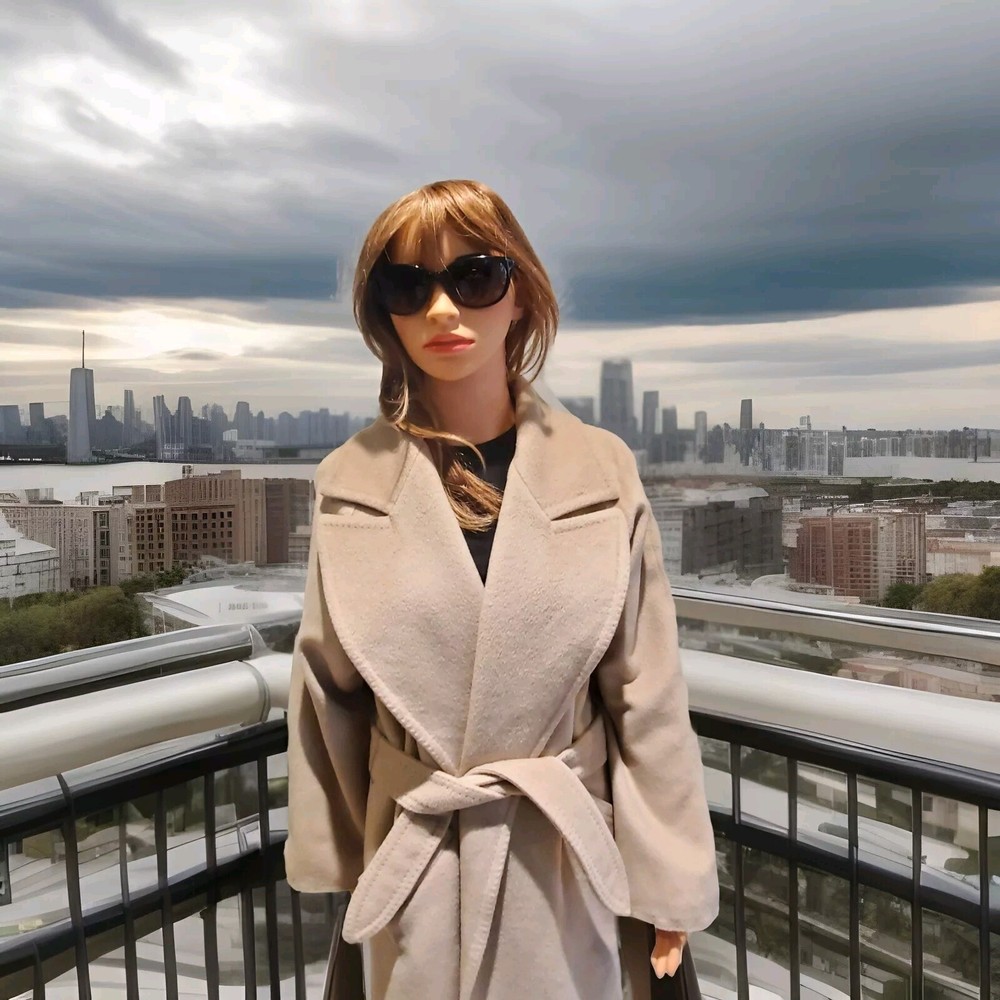 Fendi Wool Coat Sz 44 or 8 USA without Fur Collar