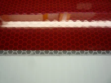 Red Reflective Solas3 Adhesive sheeting 20" x 11" SOLAS grade reflective