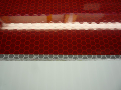 Red Reflective Solas3 Adhesive sheeting 20'' x 11'' SOLAS grade reflective