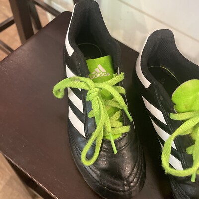 Adidas Predator PRB 698001 Soccer Cleats Size 1 Black White Green