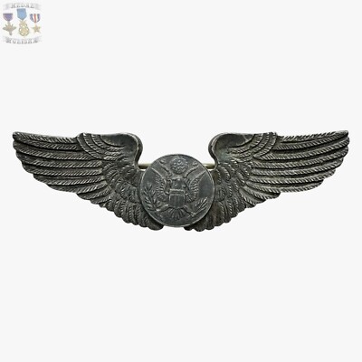 INDIA THEATER MADE WWII U.S. ARMY AIR CORPS AIR CREW WINGS 3” SIZE