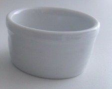 Petit beurrier individuel en porcelaine blanche italienne "Porcellana da Forno"