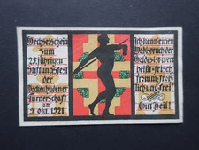 1 Mark 1921 Notgeld Dockenhudener Turnerschaft Blankenese Schein in kfr. kfr/unc