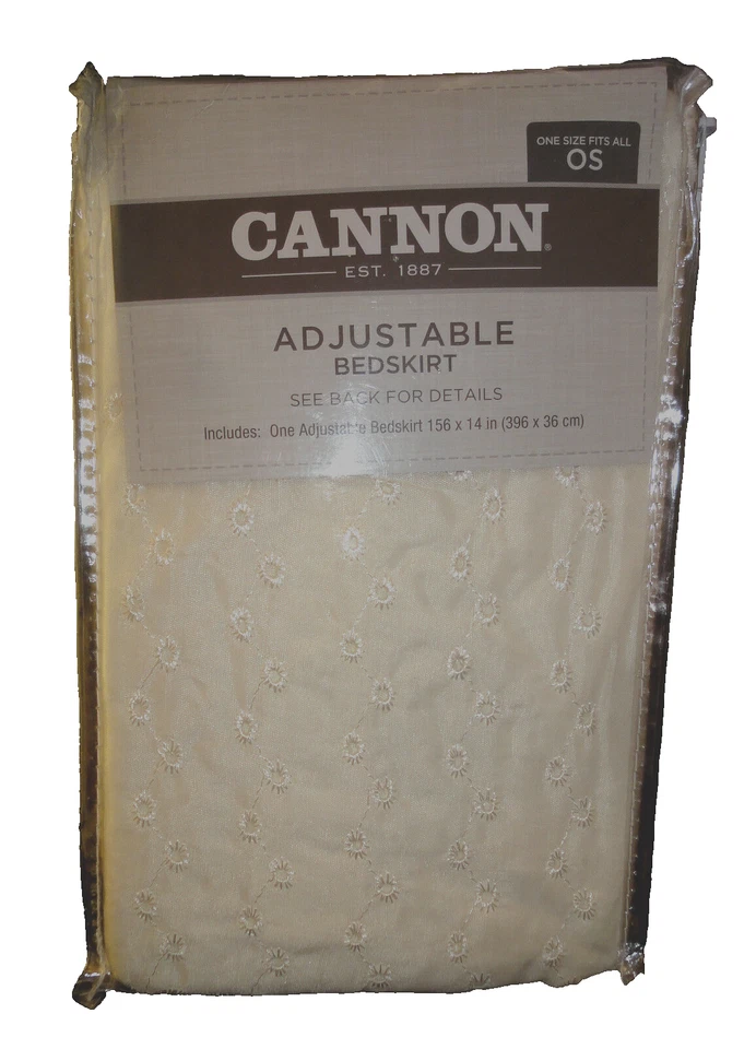 Falda de cama ajustable con ojales marfil Cannon, talla única para todos Foto 3 de 4