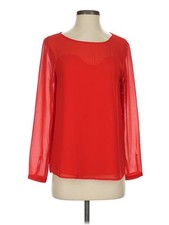 Naked Zebra Women Red Long Sleeve Blouse S
