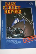 Back Street Heroes Custom Bike Magazine March 1989 No 59 Bikers Retro Choppers