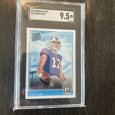 2018 Donruss Optic - Rated Rookie Card Josh Allen #154 (RC) SGC 9.5 MT+ RC