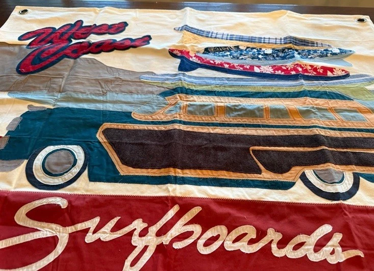 Bandera/bandera de surf de madera Pottery Barn Kids de lona 3’x4’ Foto 2 de 4