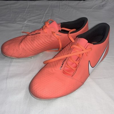 Nike Phantom VNM Soccer Cleats Size 9 Coral/Black Excellent Used Condition