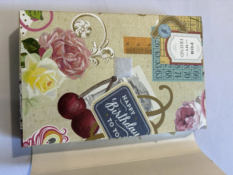 Anna Griffin Vintage Collage Card Toppers 1 109 Card Stock Die Cuts Floral Style - Image 2 of 4