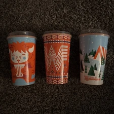 WHATABURGER 75th Anniversary Limited Edition 32 oz Christmas Cups Set of 3 NEW!