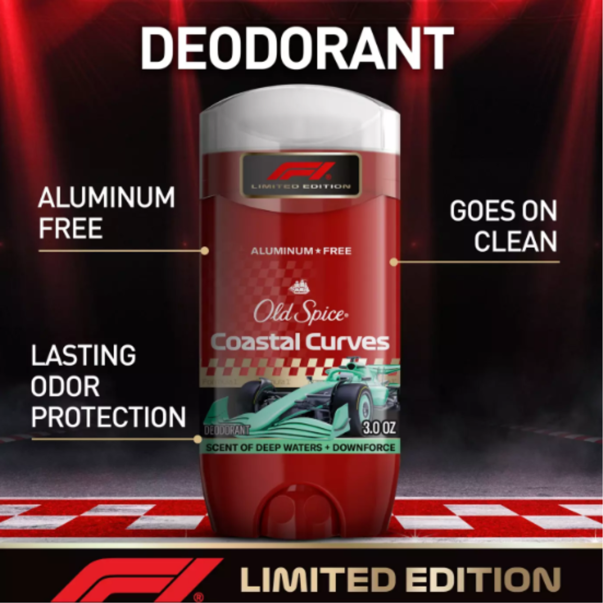 Old Spice F1 Deodorant 3 Pack Limited Edition Royal Rush Redline