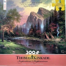 The Mountains Declare His Glory Thomas Kinkade 300 pc 24" X 18" Ceaco 2202-29