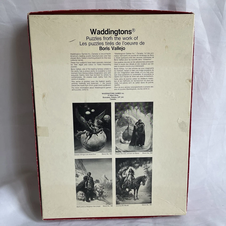 Vintage 1981 Boris Vallejo Golden Wings Fantasie Puzzle Space Goddess Pegasus - Image 2 of 4