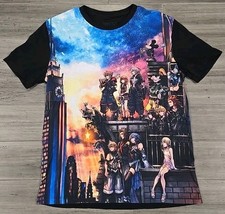 Kingdom Hearts AOP T-Shirt Men's XL Disney Made In USA Black All Over Print