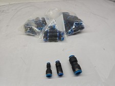Festo  QS-8-4, Qs8-6, 12-10 Push-In Connectors Lot –  3 Part Numbers – 43 Pieces