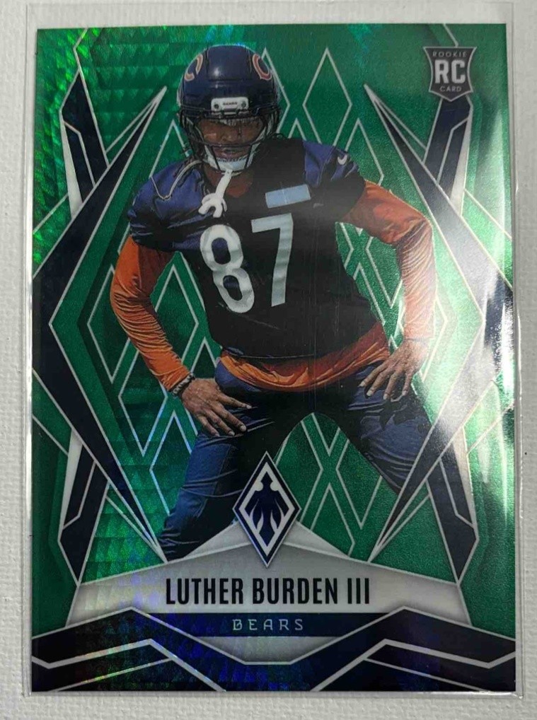 2025 Panini Phoenix Luther Burden III #196 Green Hyper 147/149 RC Bears