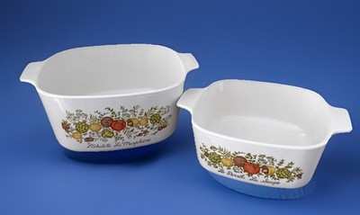 Rare Corningware Spice Of Life Casserole Dishes Set Of 2-IN GREAT CONDITION!!