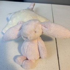 Jellycat Bashful Pink Bunny Musical Pull Crib Toy Baby Plush