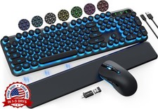 Teclado y rat n inal mbricos retroiluminados con reposamu ecas desmontable NUEVO